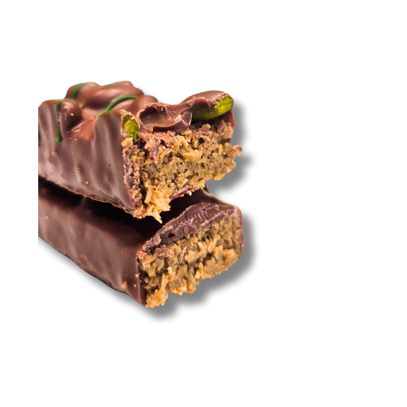 Barre Pistache façon Dubaï - Chocolat lait / Pistache (50g)