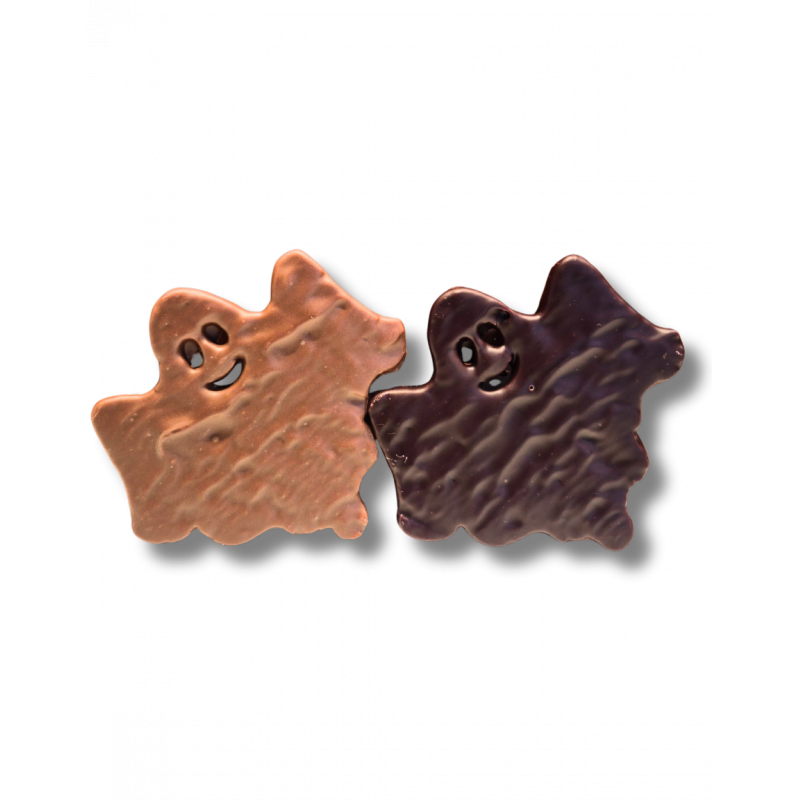 Fantôme Caramandes® Halloween – Chocolat au lait ou noir