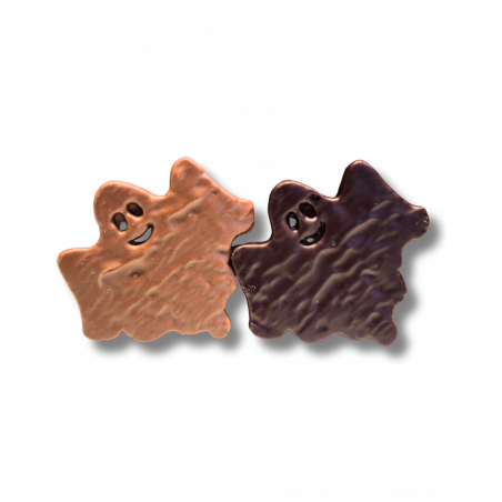 Fantôme Caramandes® Halloween – Chocolat au lait ou noir