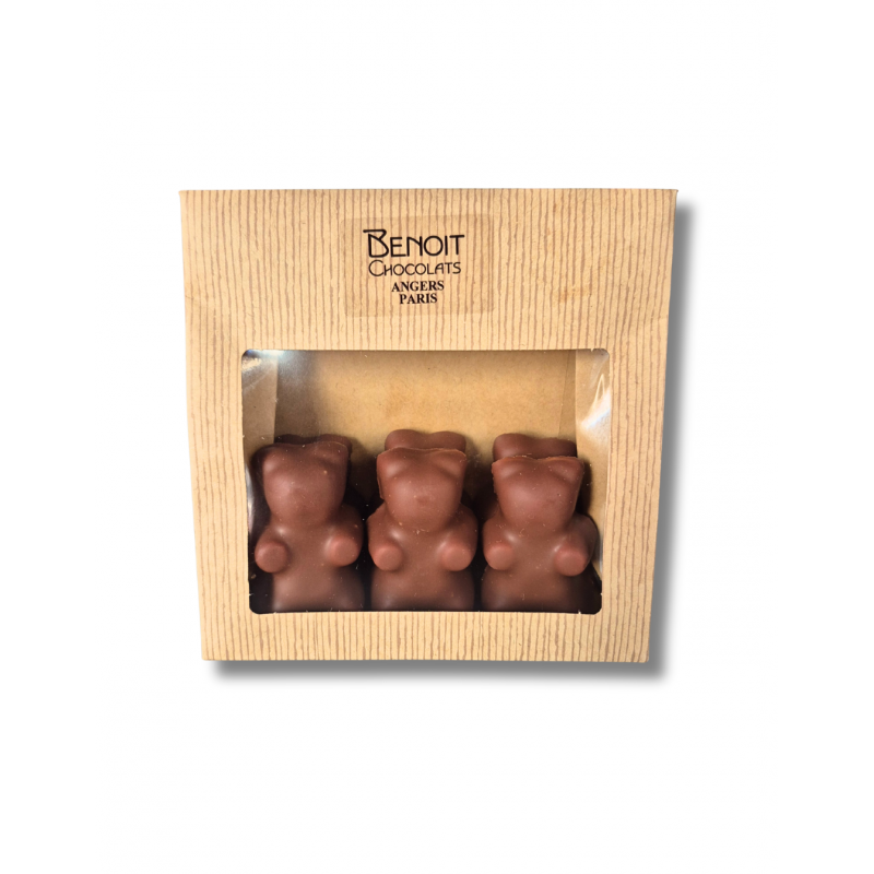 Oursons guimauve vanille Benoit Chocolats (115g) - Noir & Lait