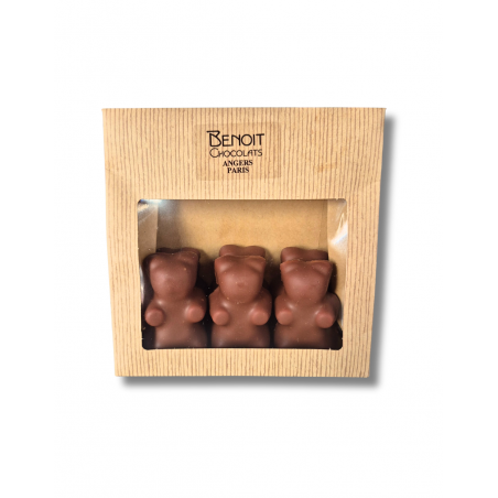Oursons guimauve vanille Benoit Chocolats (115g) - Noir & Lait