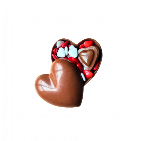 Coeur garni de coeurs dragées (100g)