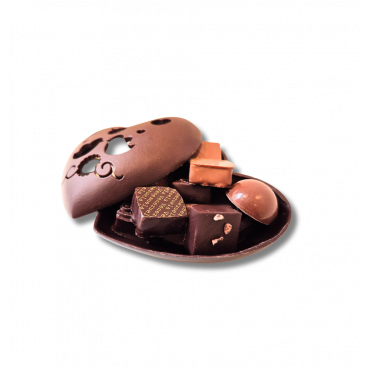 Cœur décoré garni de chocolats (150g et 300g)