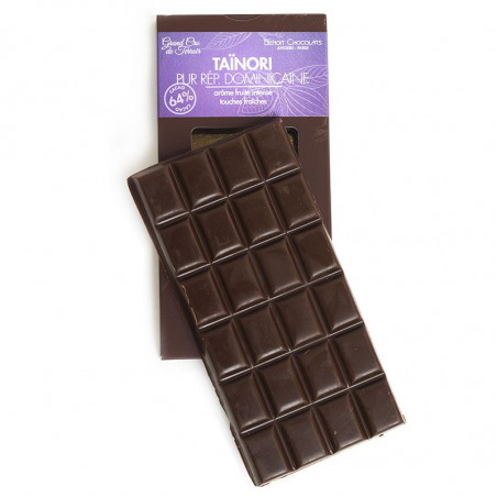 Plain dark chocolate bar, Taïnori 64%