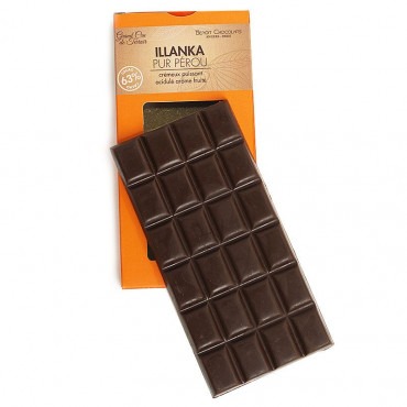 Grand Cru 63% Illanka dark chocolate bar, pure Peru