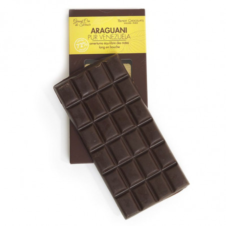 Tablette chocolat noir grand cru 72 % Araguani pur Venezuela