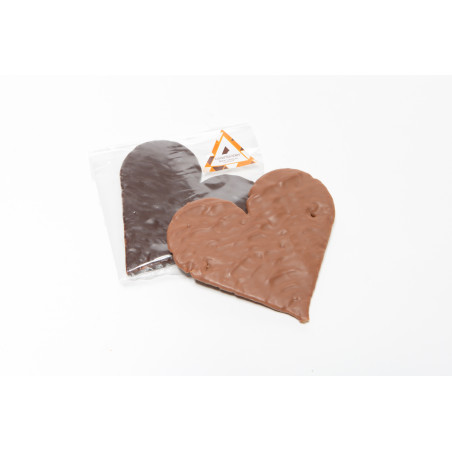 Caramandes® Heart,  dark or milk chocolate