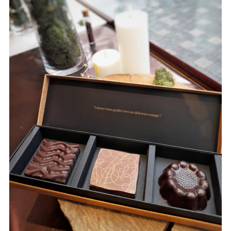 Coffret 3 bouchées chocolatées