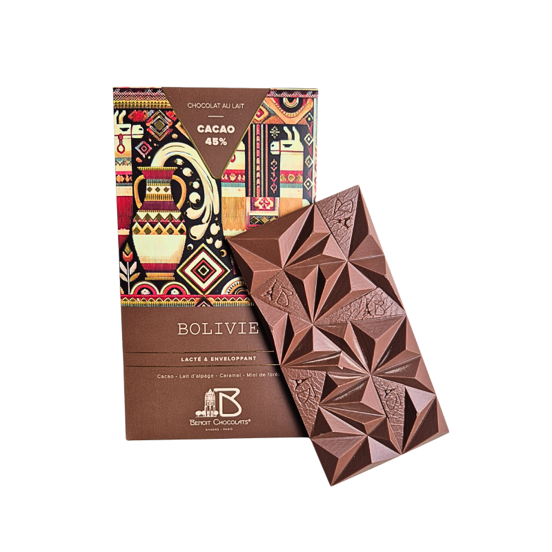 BOLIVIE Chocolat lait 45% (80g)