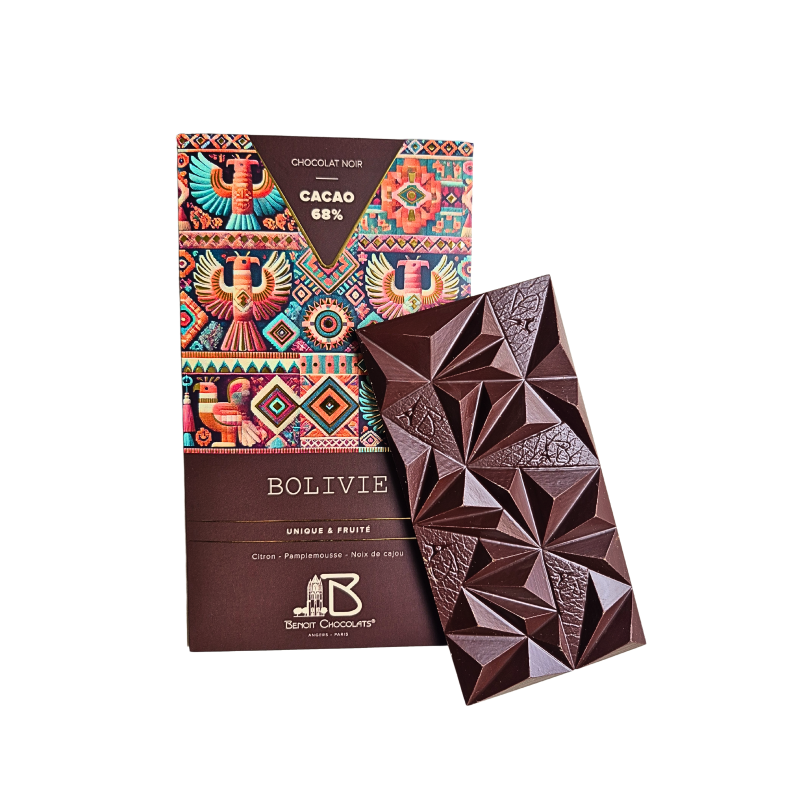 BOLIVIE Chocolat noir 68% (80g)