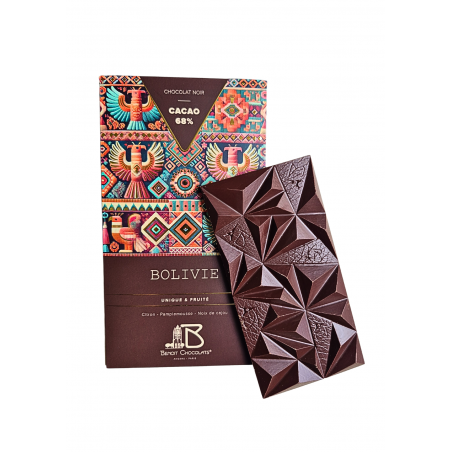 BOLIVIE Chocolat noir 68% (80g)