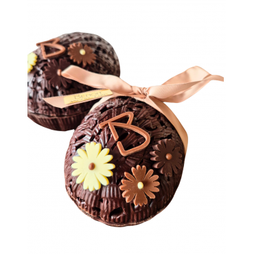 Lace Easter Egg – Dark Chocolate, Filled with Assorted Chocolates (230g to 1kg)