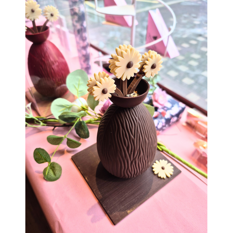 Vase en chocolat (250g) - Chocolat noir