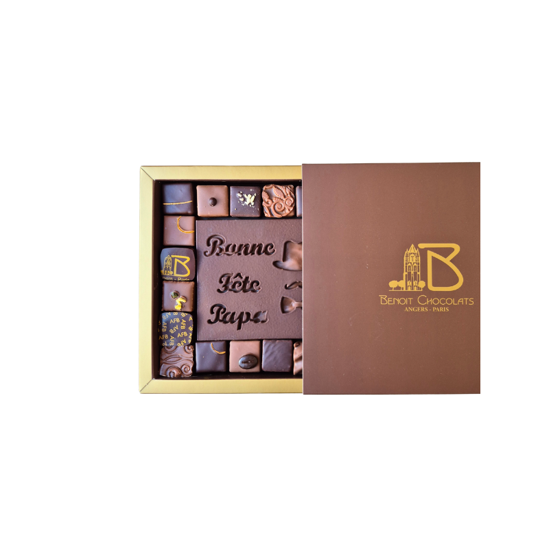 Coffret « Bonne fête Papa » & Plaque Caramandes® – Édition spéciale Fête des Pères