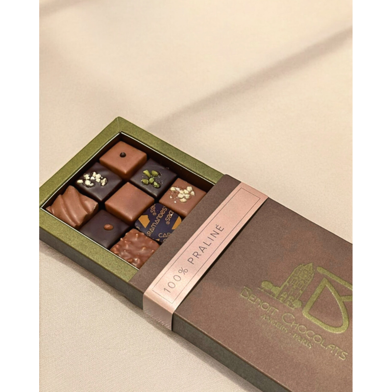 Découverte 18 chocolats - Assortiment / 100% pralinés (130g)